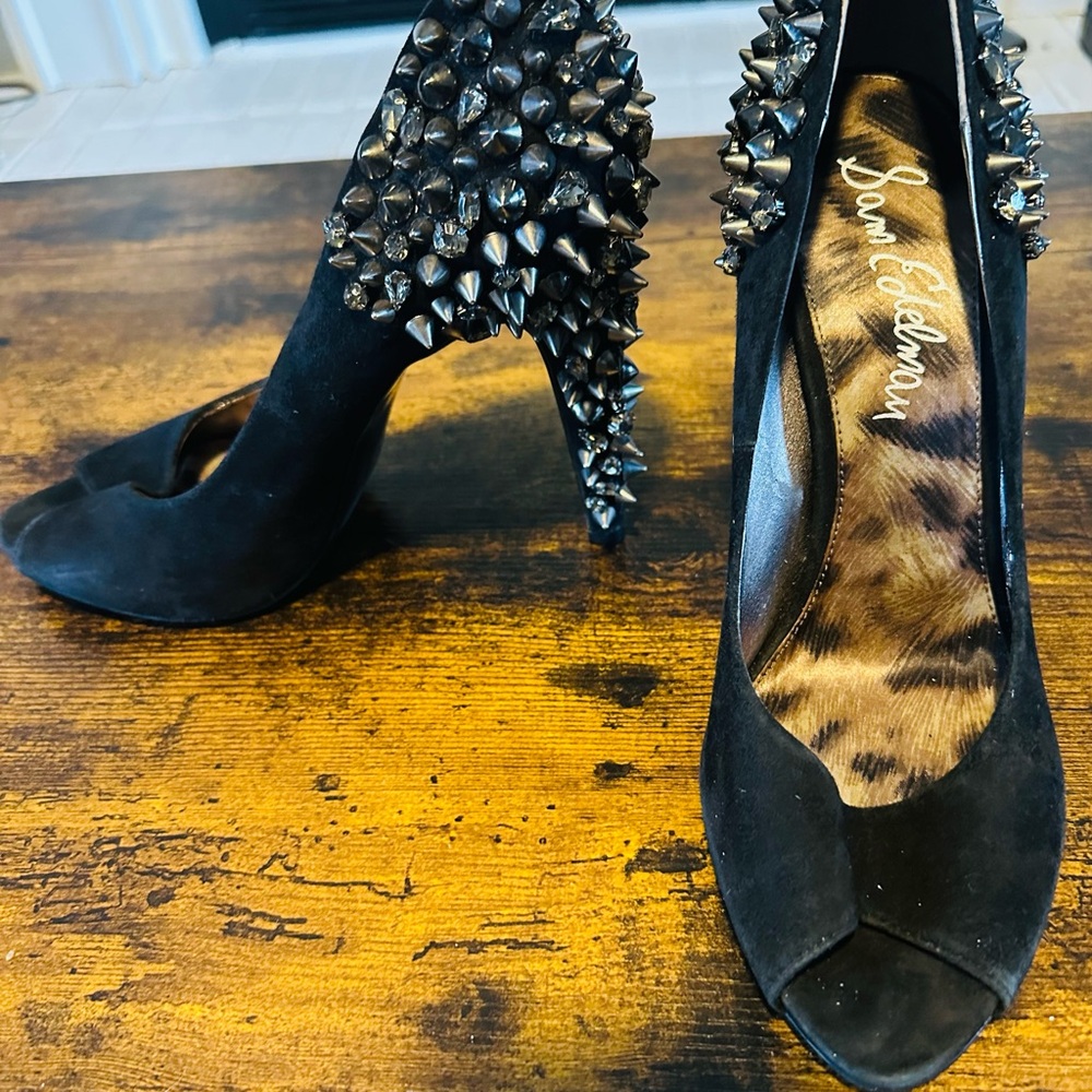 Sam Edelman Black Spiked Heels Size 10